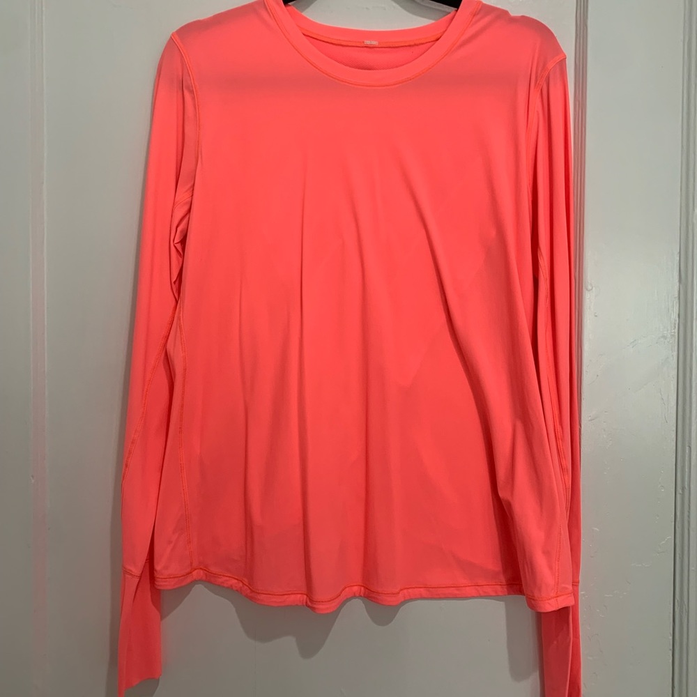 LULULEMON NEON ORANGE TOP SZ 12